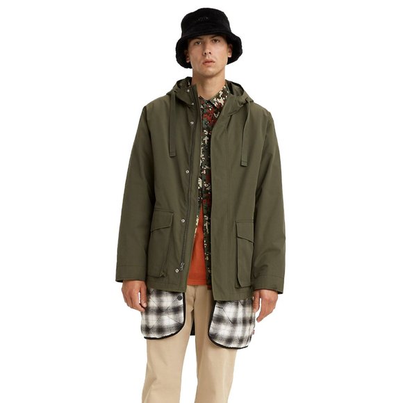 NEW! $228 Levi's Folsom Utility Jacket! L or XXL  Utility Green  3 Jackets in 1 - Picture 1 of 8